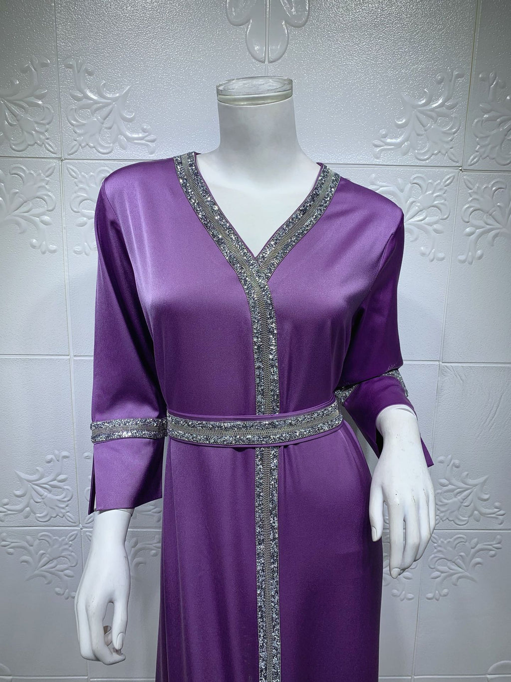 Turkish Long Muslim Women's Dress Polyester Fiber