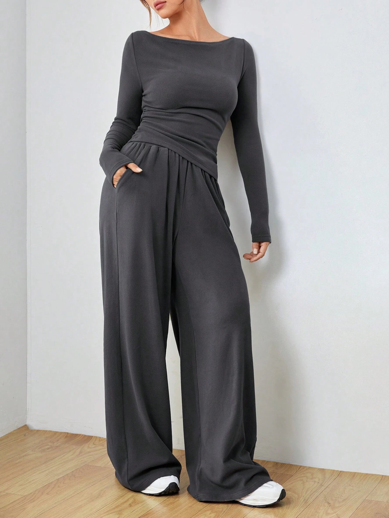 Women's Irregular Casual Long-Sleeve Suit Set