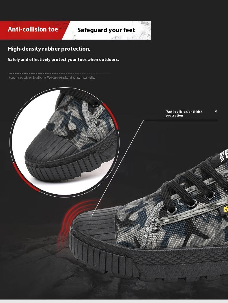 Men's High-Low Canvas Cloth Shoes Breathable Sports Sneakers