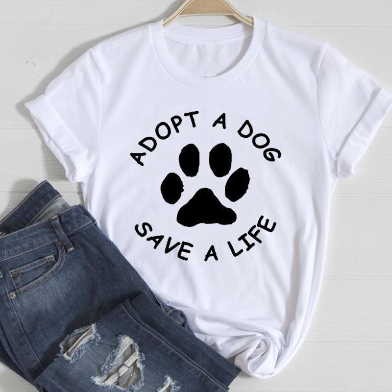Cute Cat Printed European & American Short Sleeve T-Shirt