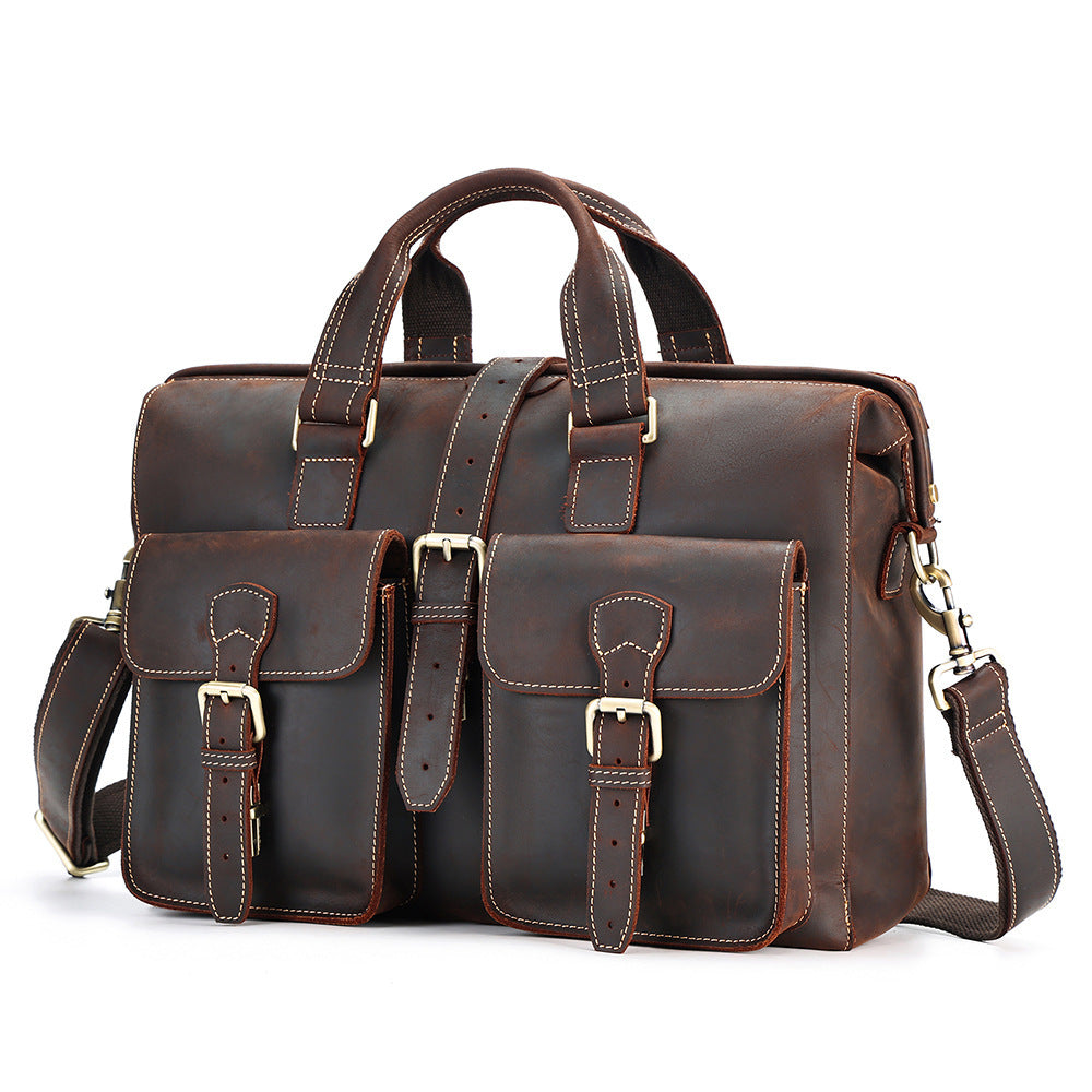 Sac d'affaires de voyage en cuir véritable