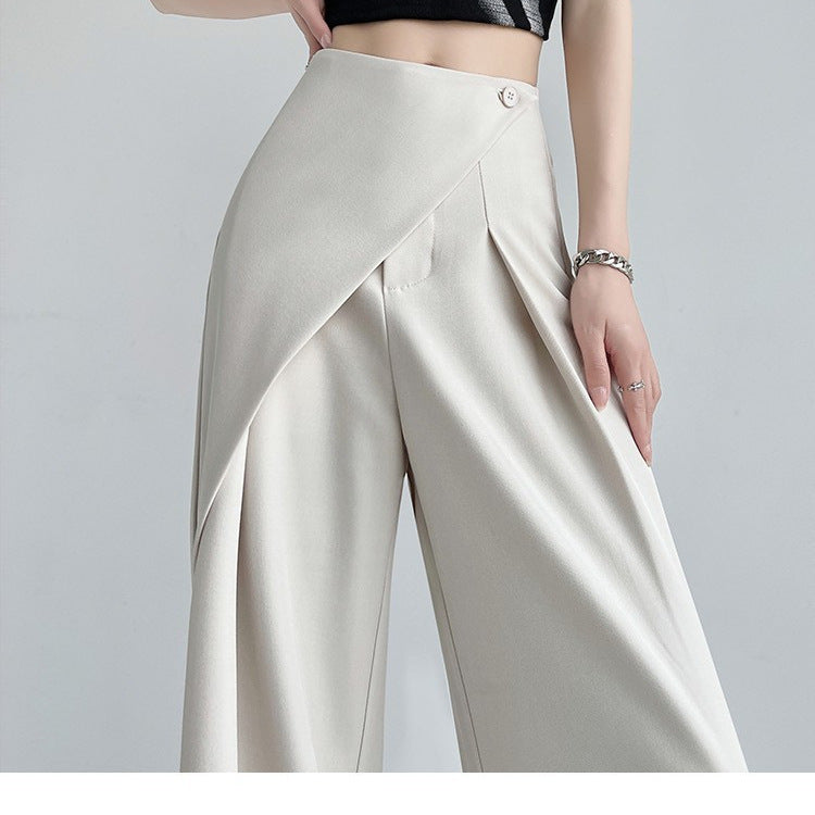High-Grade Two-Piece Women's Suit with Wide-Leg Pants