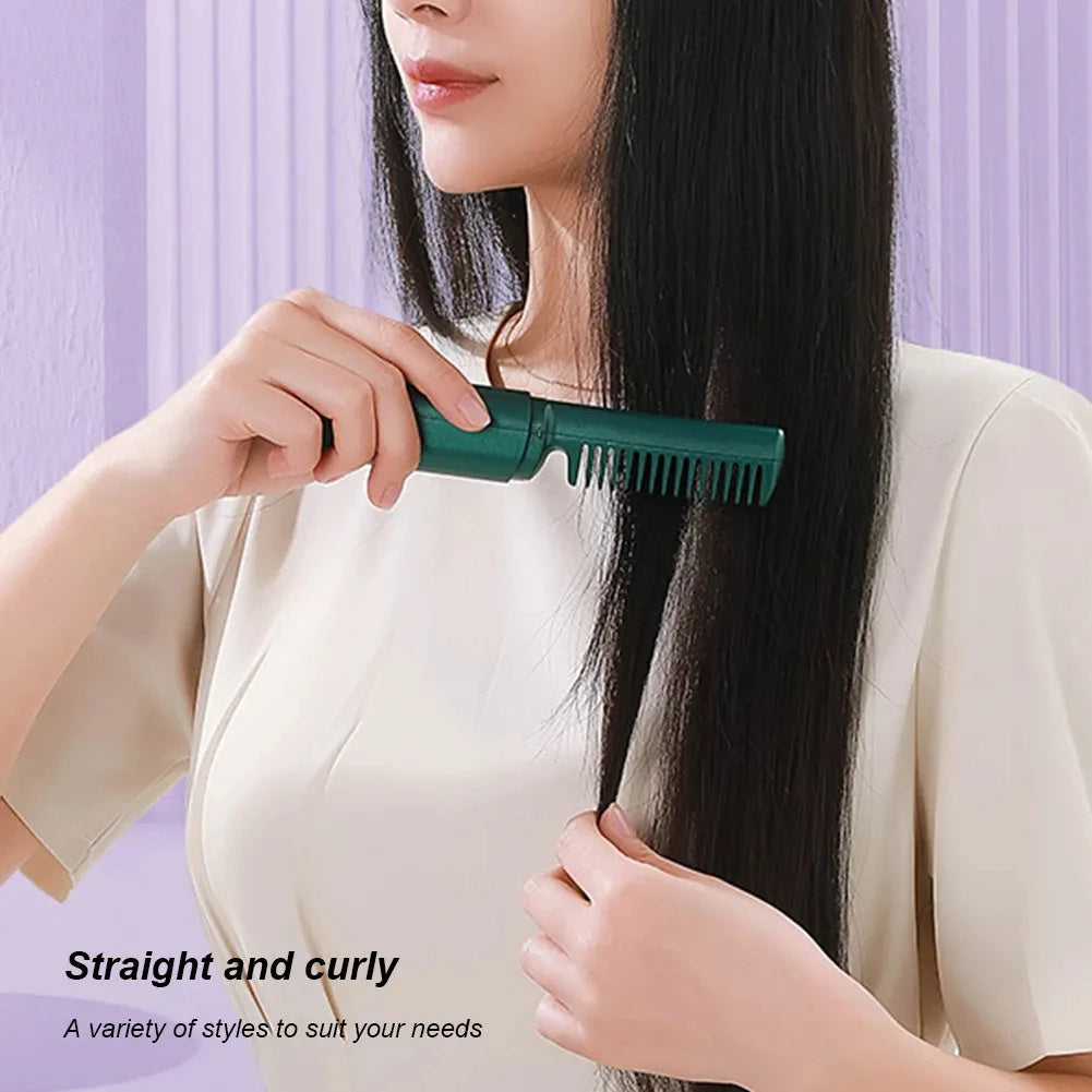 Brosse lissante et bouclante professionnelle sans fil à chauffage rapide et ions négatifs, outil de coiffure