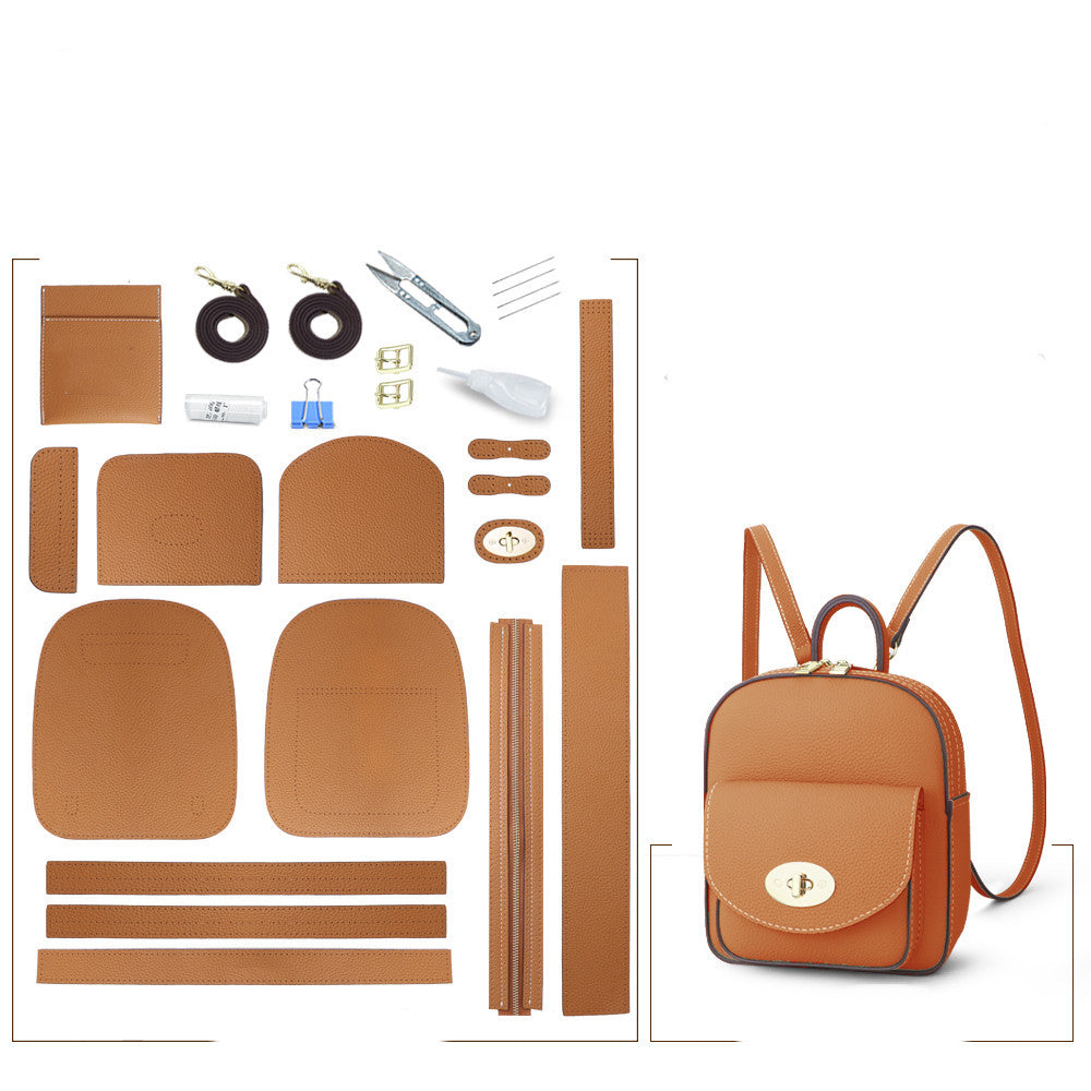 Women's Genuine Cowhide Leather Fashion Backpack 25x21x6.5cm