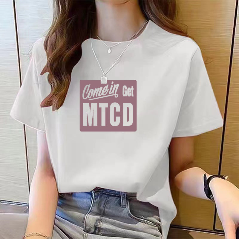 Women's Cute Bear Plus Size Cotton Short Sleeve T-shirt