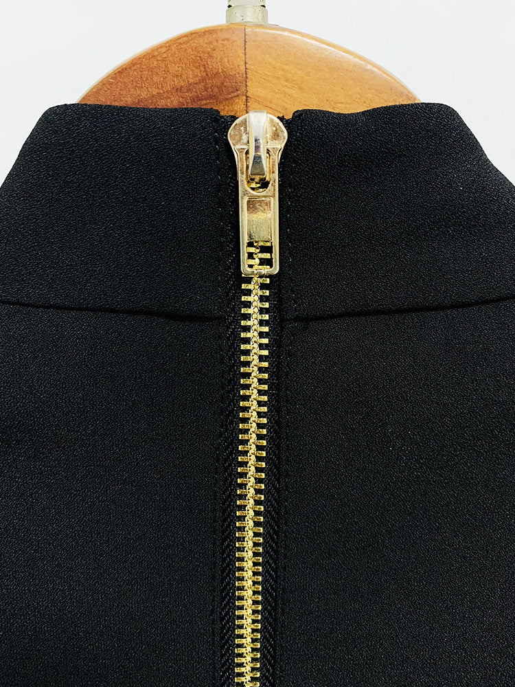 Heavy Industry Beads Diamond Inlaid Short Top Mid-length Two-piece Set