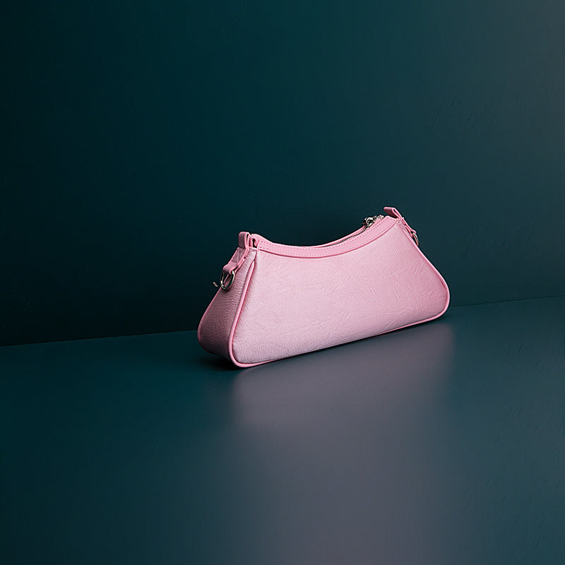 Sac à bandoulière décontracté en cuir de vachette, style niche, avec chaîne