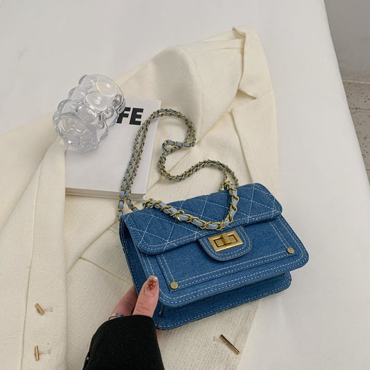 Casual Denim High-grade Lock Bag