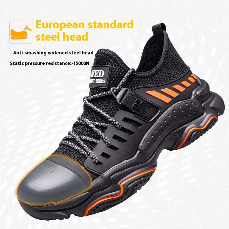 Flying Woven Steel Toe Safety Protection Shoes