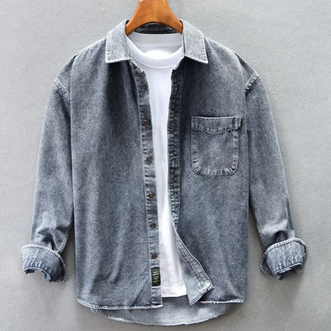 Chemise-manteau de cowboy pour homme, automne-hiver, décontractée, polyvalente, en polyester