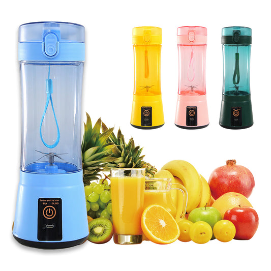 Portable USB Rechargeable Mini Blender for Smoothies and Juices, 380ml Capacity