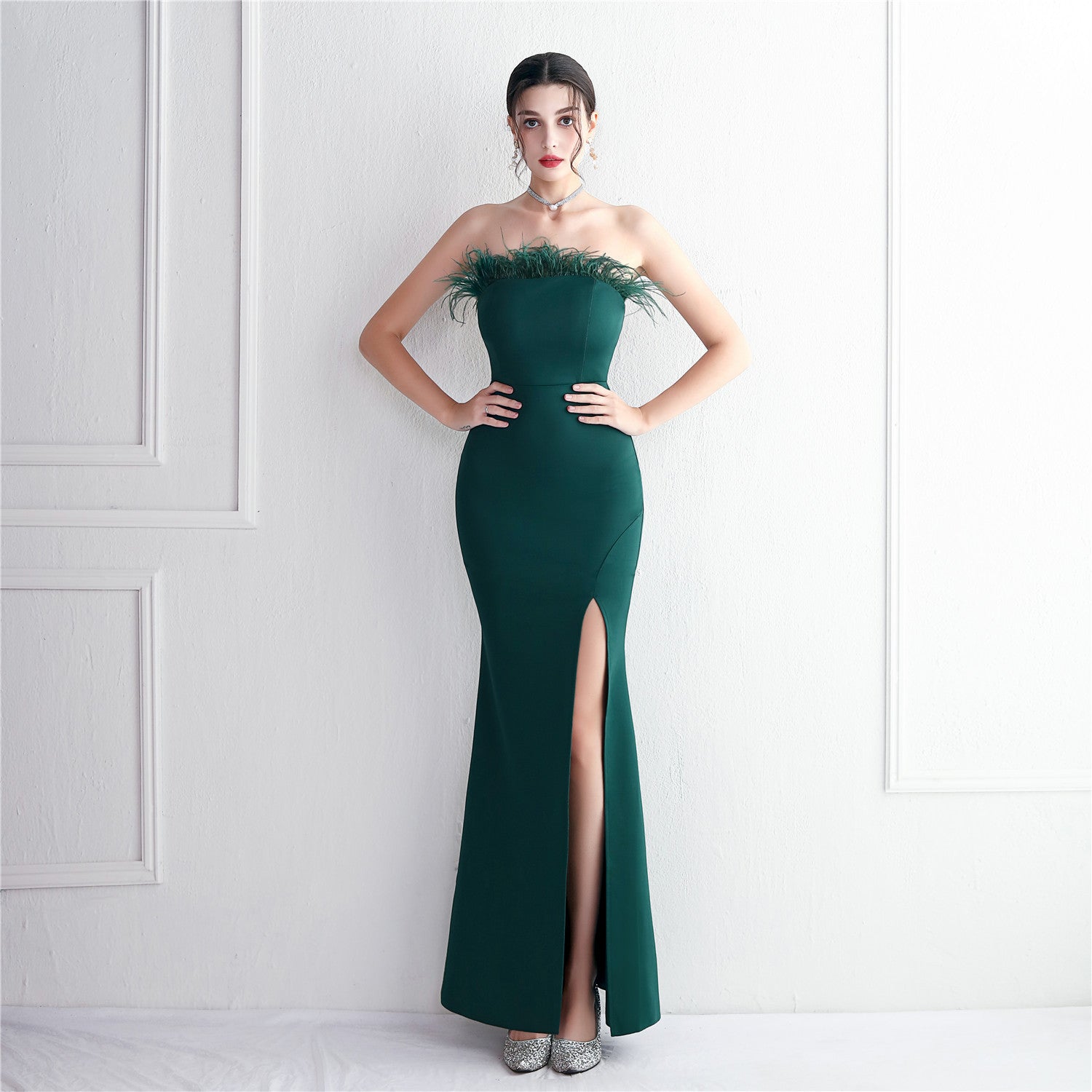 Slim Fit Fishtail Dress for Breast Dressing Appreciation Feast