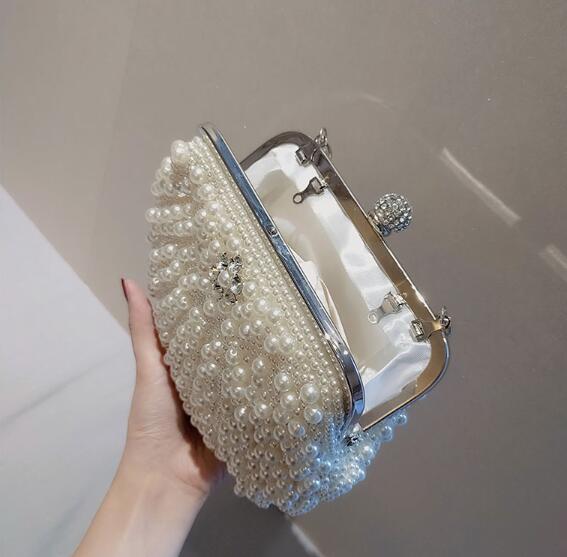 Pochette Femme Sweet Lady Coquillage Perlé 22x18cm