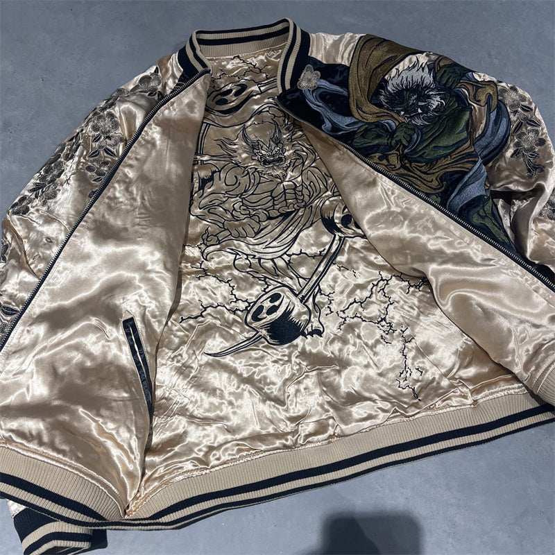 Men's Fashion Gold Embroidery Double-Sided Jacket
