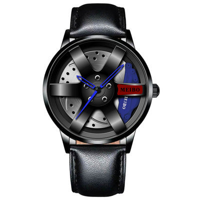 Men's Quartz Business Watch with Automatic Movement and Spiral Crown