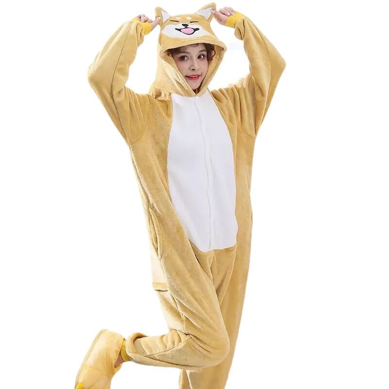 Men And Women Cute And Fashionable One-piece Animal Pajamas