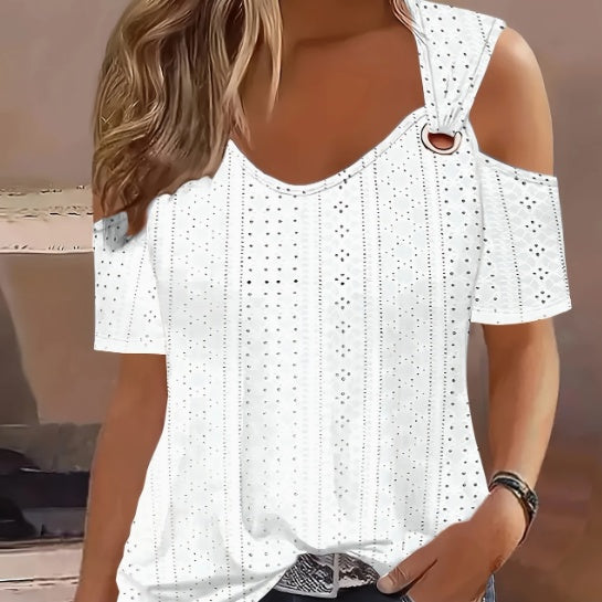 T-shirt classique à manches courtes pour femme, idéal en toute saison