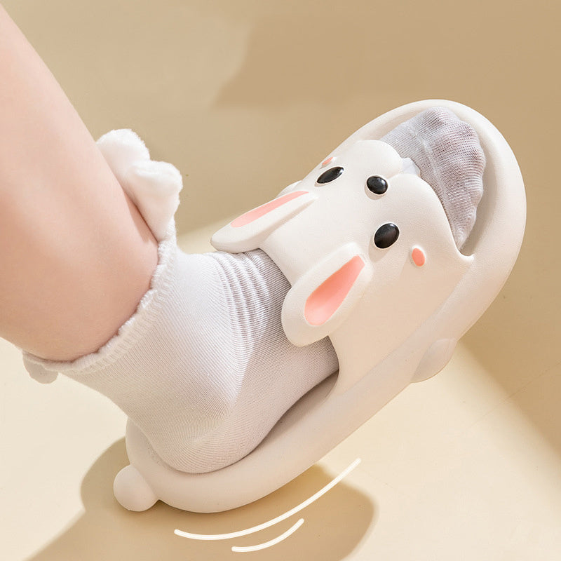 Cute Rabbit Slippers For Girls &  Women Summer Home Shoes Bathroom Slippers