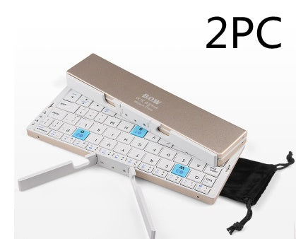 Mini Folding Bluetooth Wireless Keyboard with 3-Device Memory