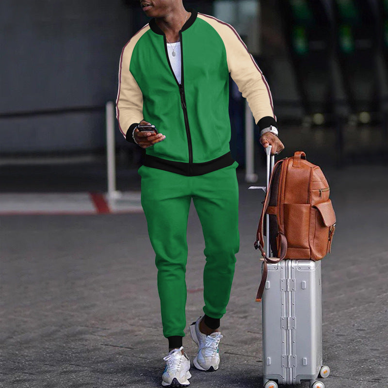 Sports Casual Zipper Sweater and Pants Set in Multiple Colors