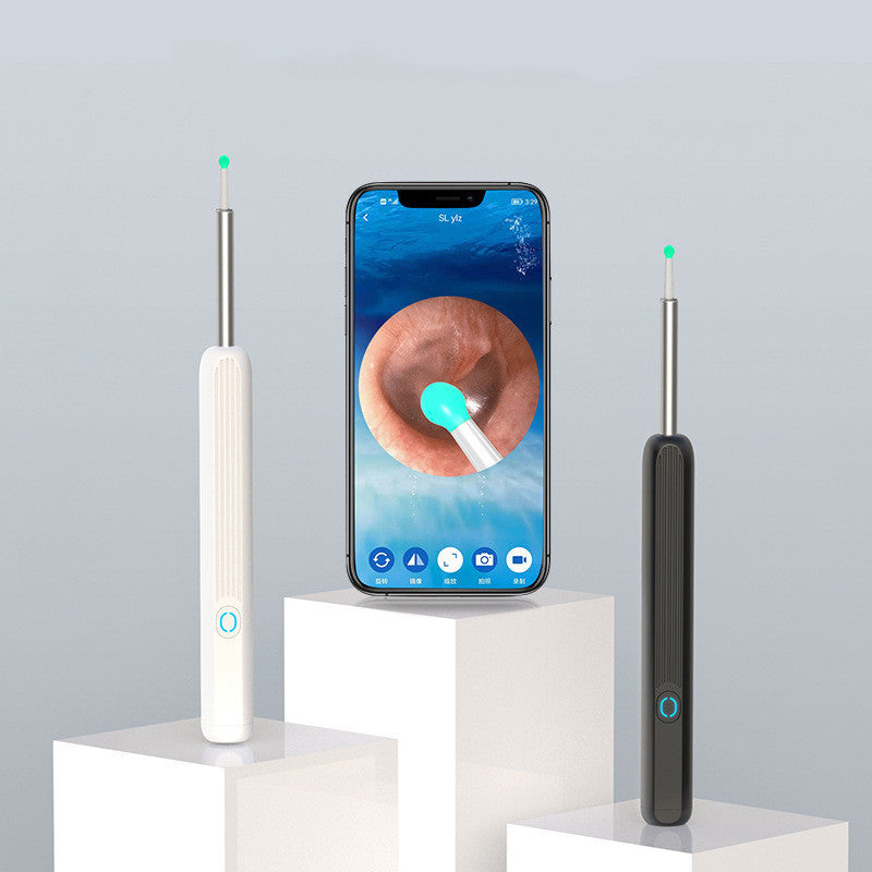 Oreillette endoscopique NE3 sans fil avec caméra et lumière LED, kit de nettoyage de cérumen pour iPhone