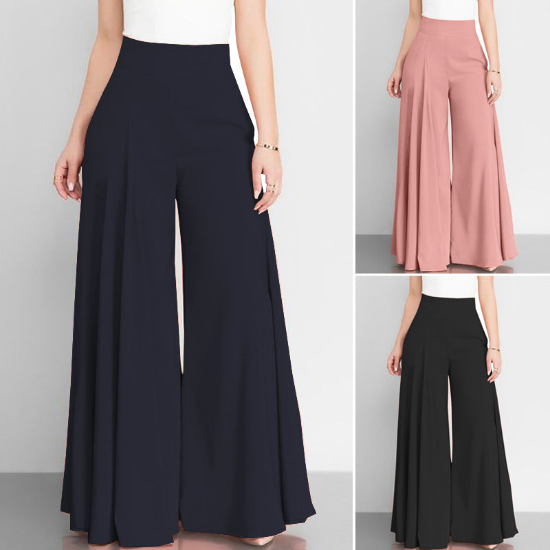 Elegant Women's High Waist Wide-Leg Thin Casual Pants