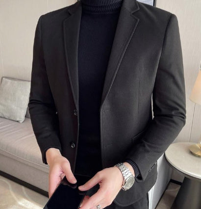 Veste en laine légère Manteau épais Costume décontracté pour hommes