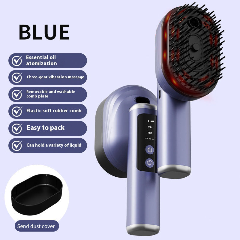 Electric Spray Massage Scalp Comb Vibration Hair Brush Anti-Hair Loss