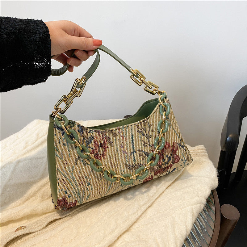Fashion Simple Baguette Shoulder Bag for Armpit Carrying