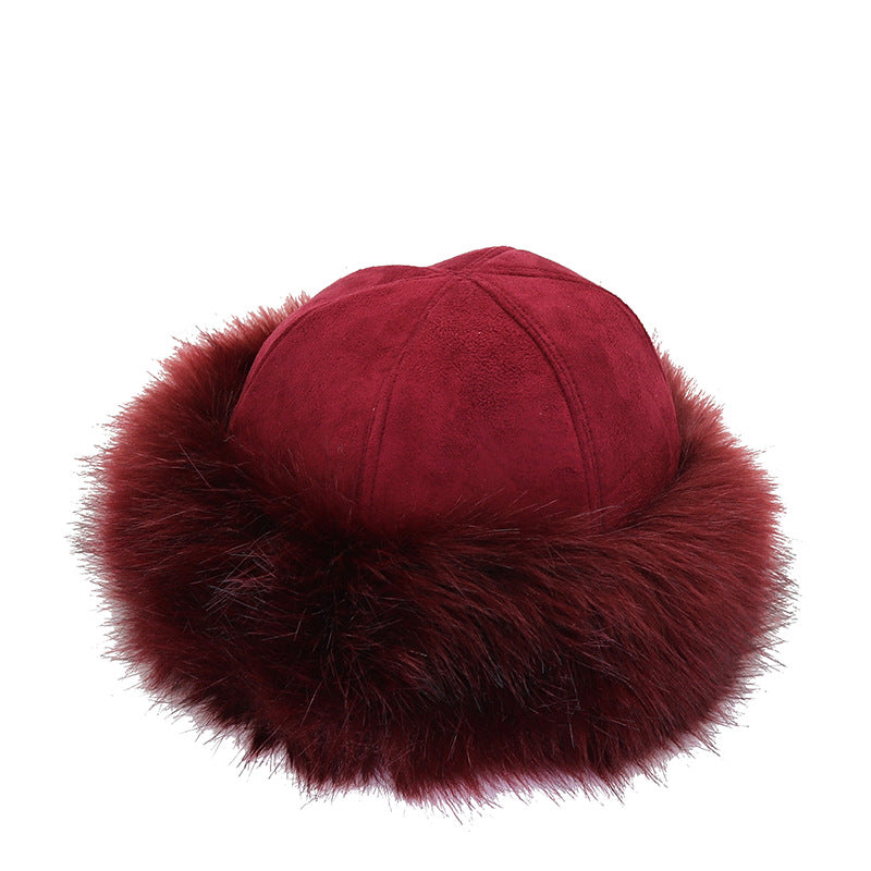 Yurt Style Plus Velvet Fox Fur Hat - One Size, Multiple Colors