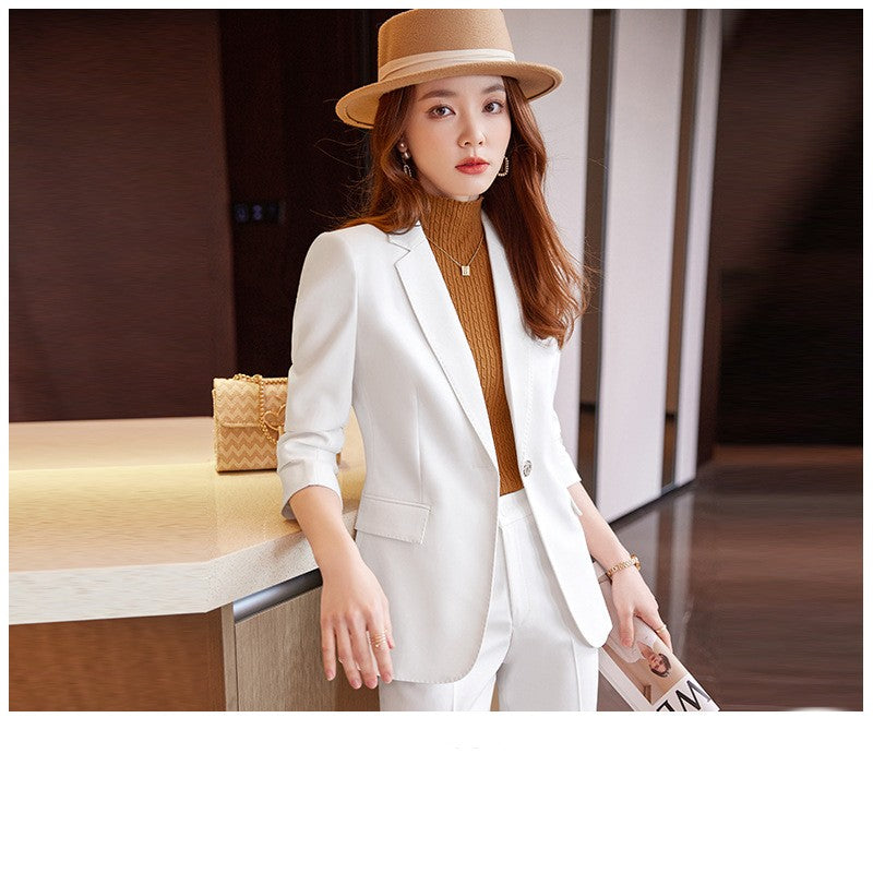 Autumn Winter Women's Professional President's Formal Suit Dress