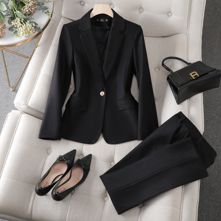 Pantalon tailleur en coton mélangé pour femme, collection automne hiver