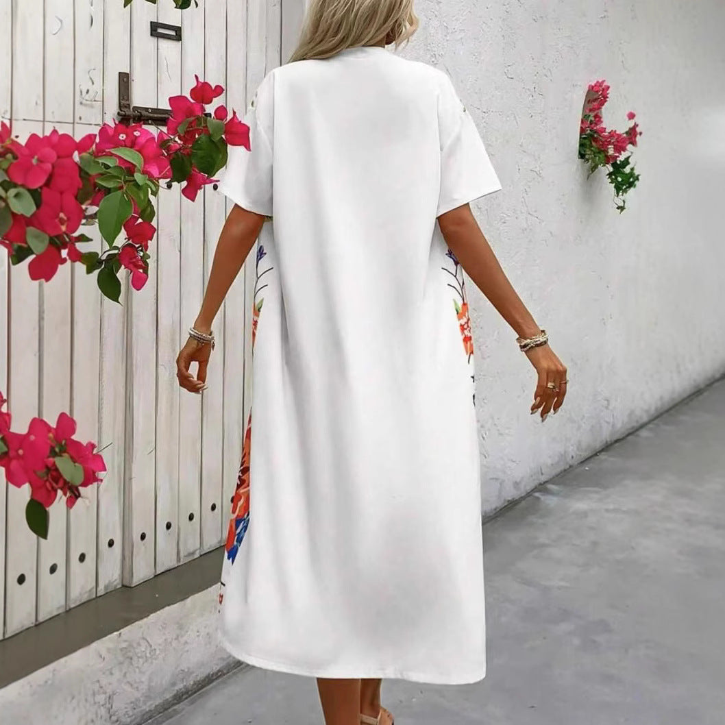 Gilet long élégant et décontracté pour femme, style ethnique rétro, imprimé