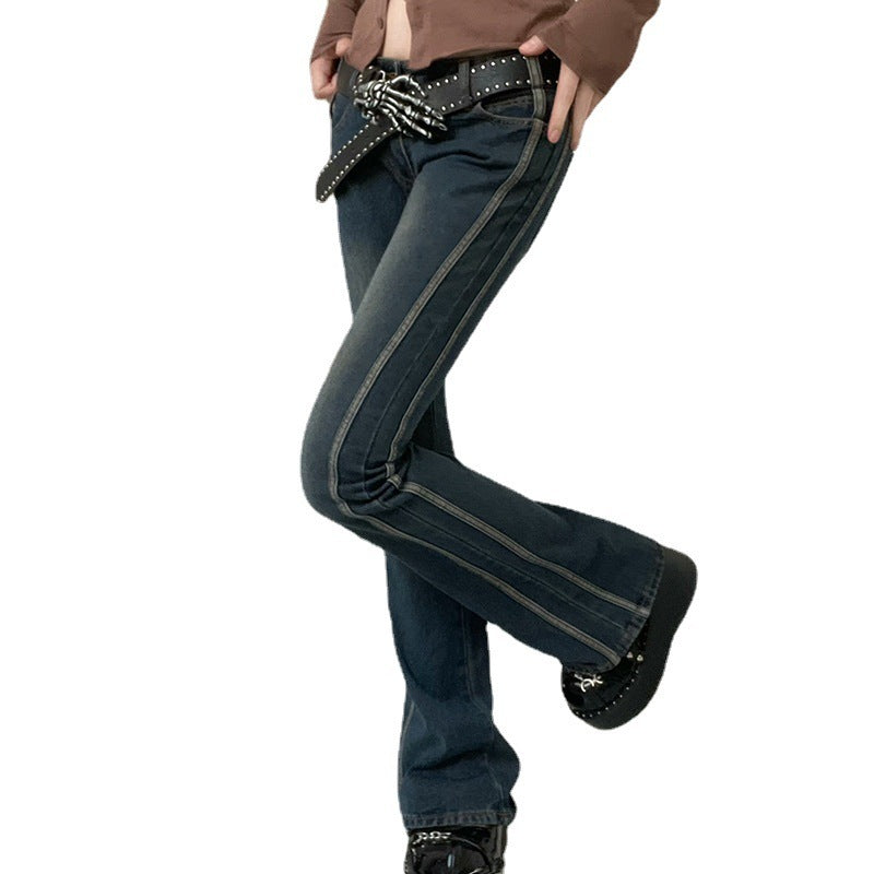 Salopette en jean bleue taille basse Spice Girls