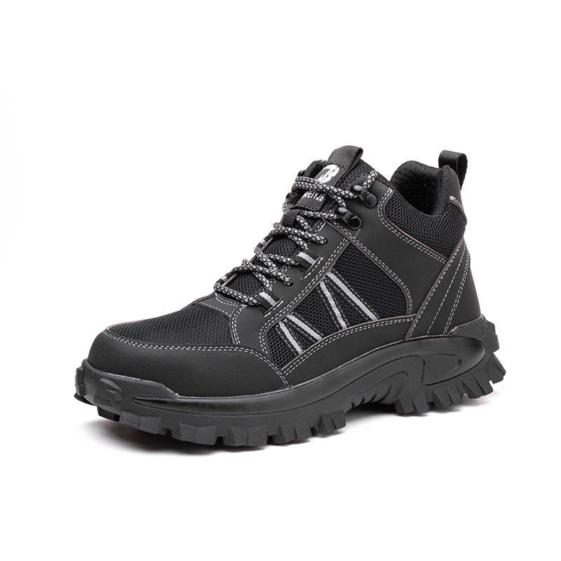 Lightweight Mid-Cut Breathable Steel Toe Construction Safety Shoes
