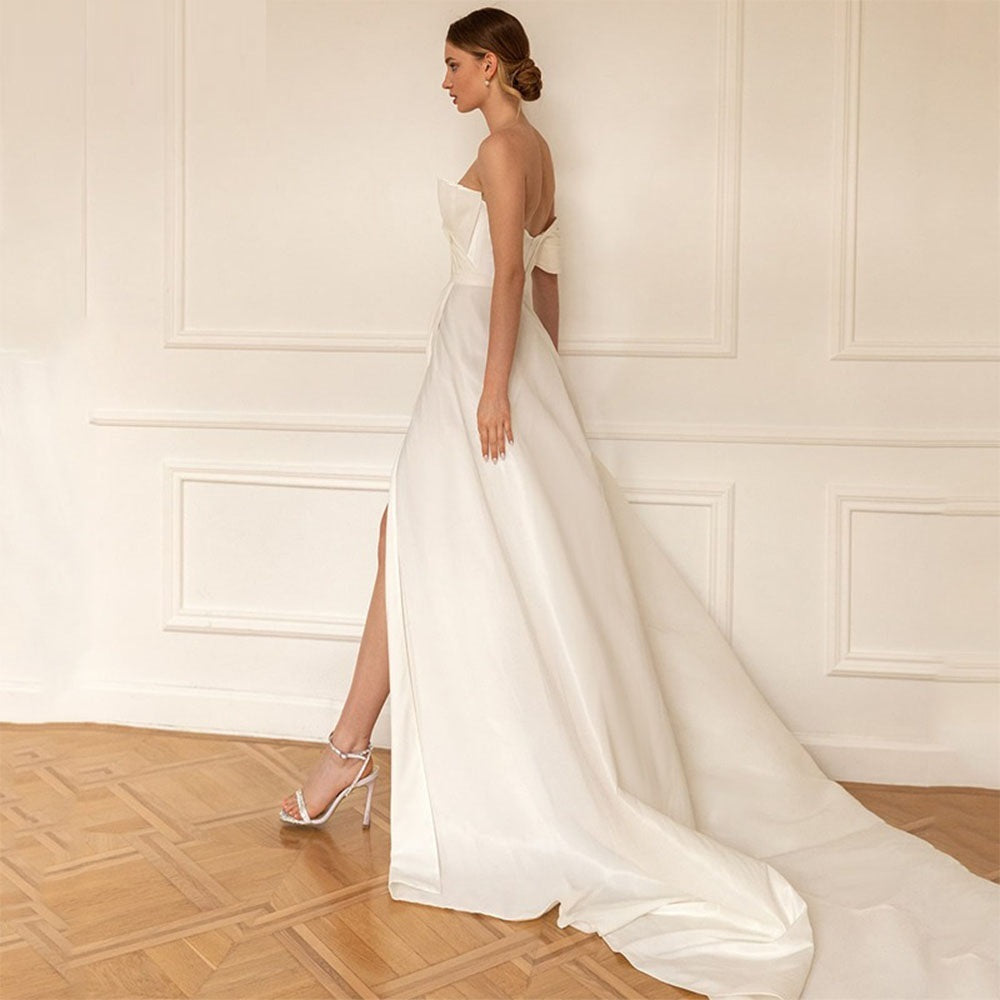 Short Front Long Back Light Wedding Dress Bodice