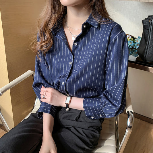 Women's Chiffon Fashion Personality Striped Shirt