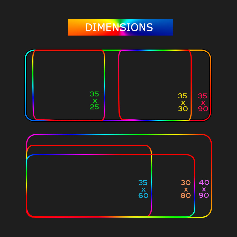 لوحة ماوس ألعاب مضيئة RGB LED كبيرة غير قابلة للانزلاق للمكتب