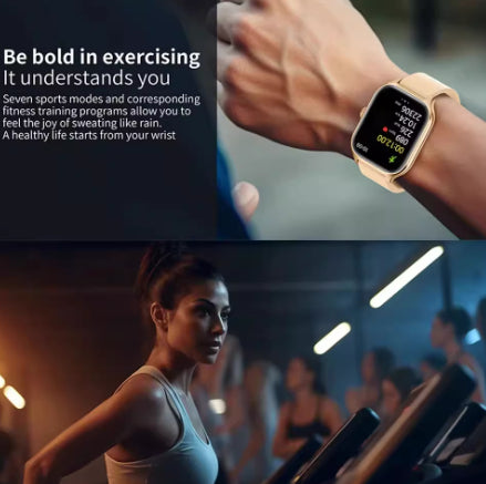 HD Display Sport Smartwatch with Quartz Solar Movement