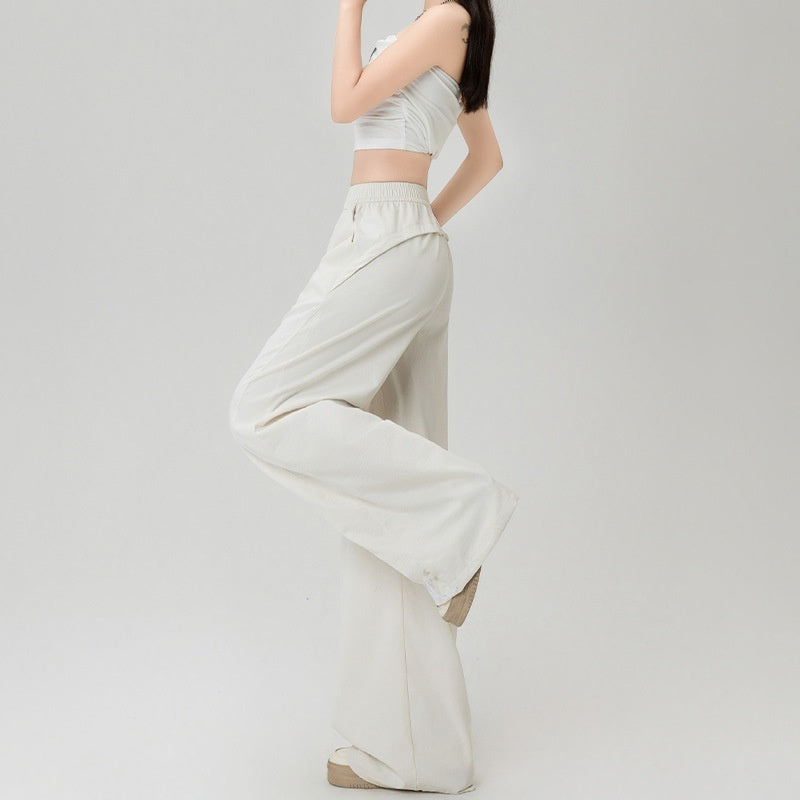 Women's High Waist Wide-Leg Sunscreen Pants Summer Cotton-Like