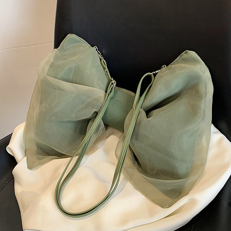 Butterfly Knot Personalized Soft Shoulder Crossbody Bag 39CM