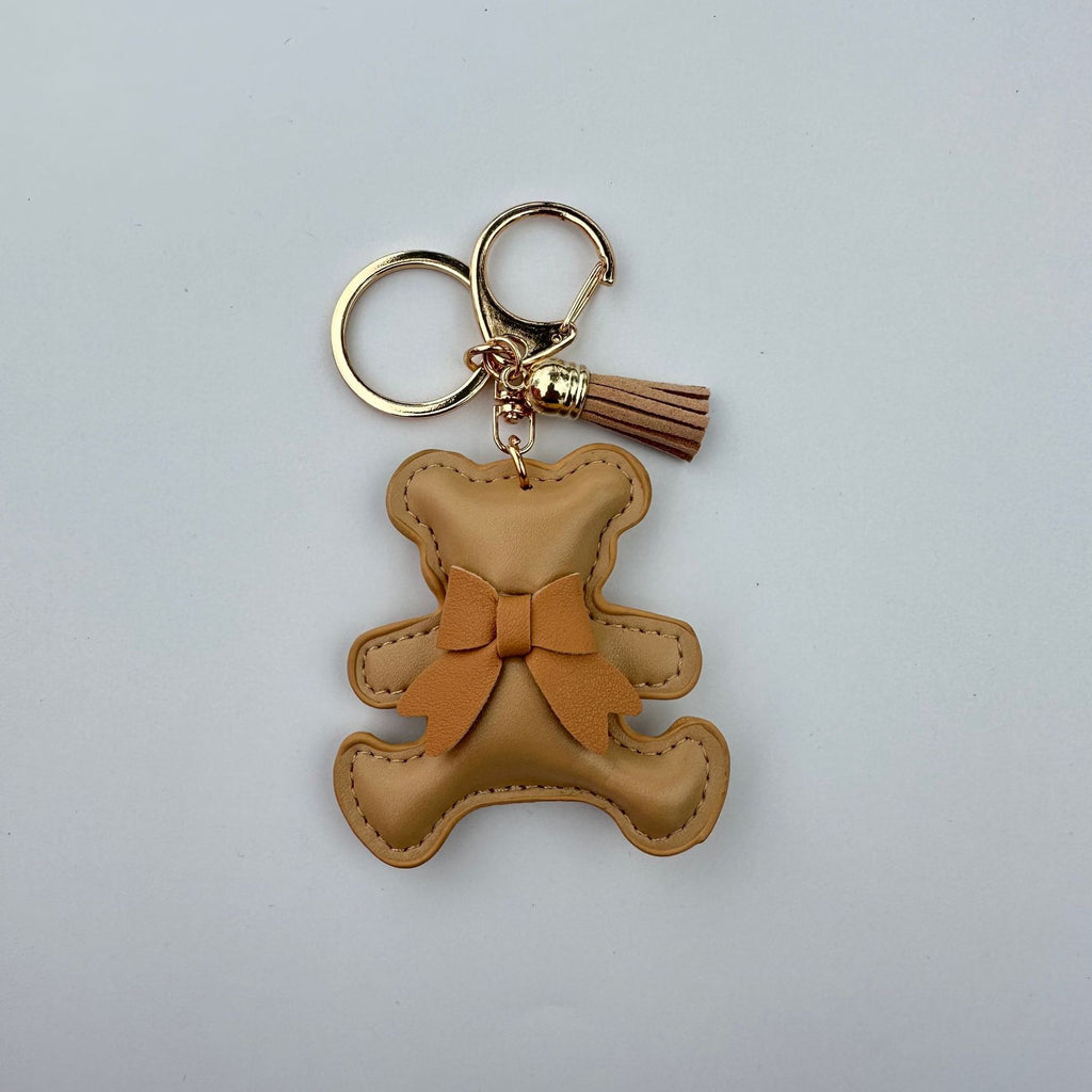 Cartoon Bear Artificial Leather Phone Case Pendant Keychain
