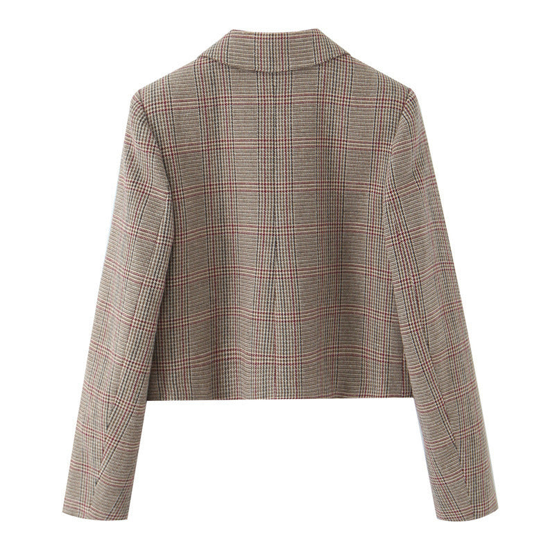 Ensemble blazer court et pantalon élégant pour femme