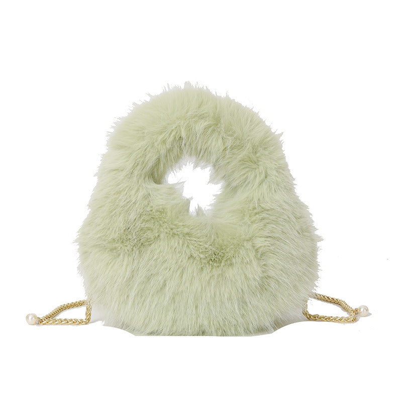 Sac à main en peluche pour femme 22x10x6cm