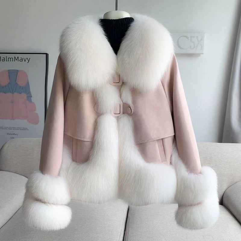Veste courte et chaude d'hiver épaissie pour femme