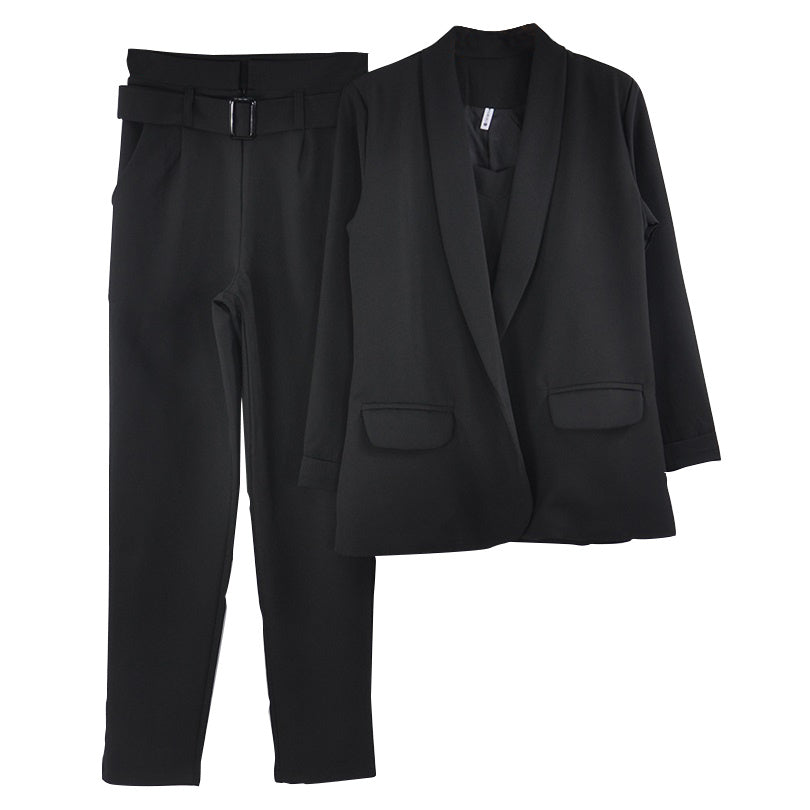 Women's Solid Color Cotton Blend Suit in Multiple Colors S-XL