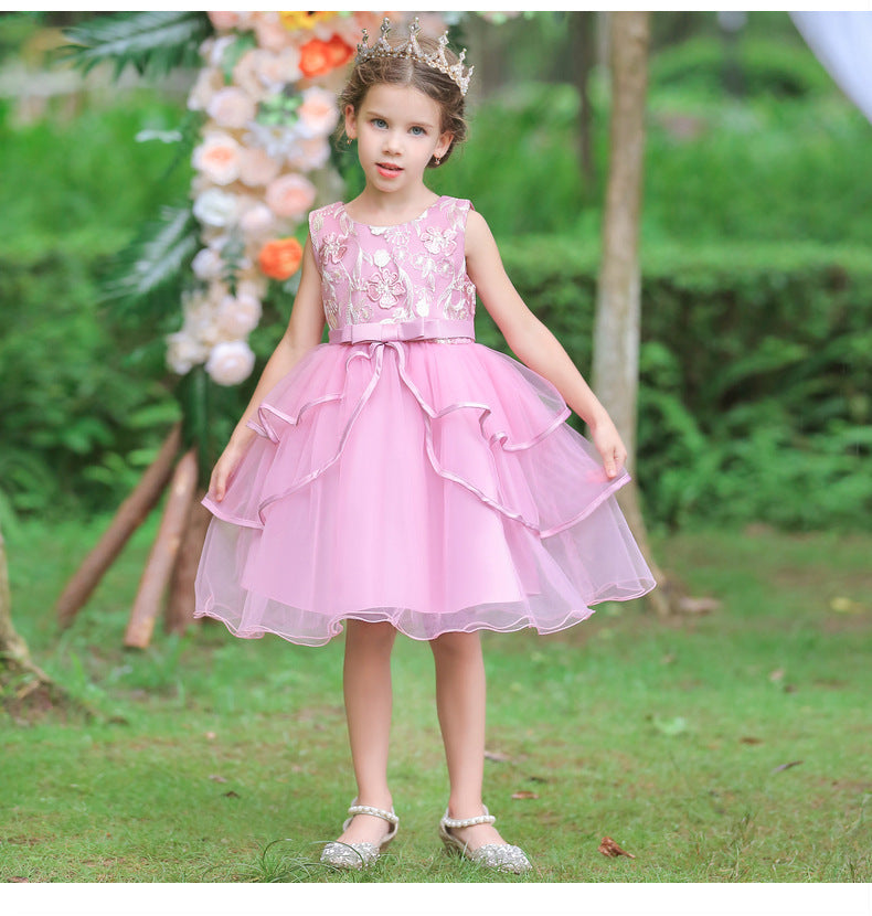 Personalized Girls' Short Princess Dress in Multiple Colors