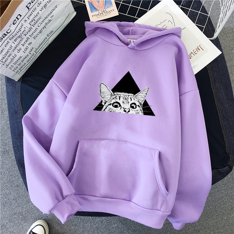 Sweat à Capuche en Polyester pour Femme avec Guide des Tailles M-XXL