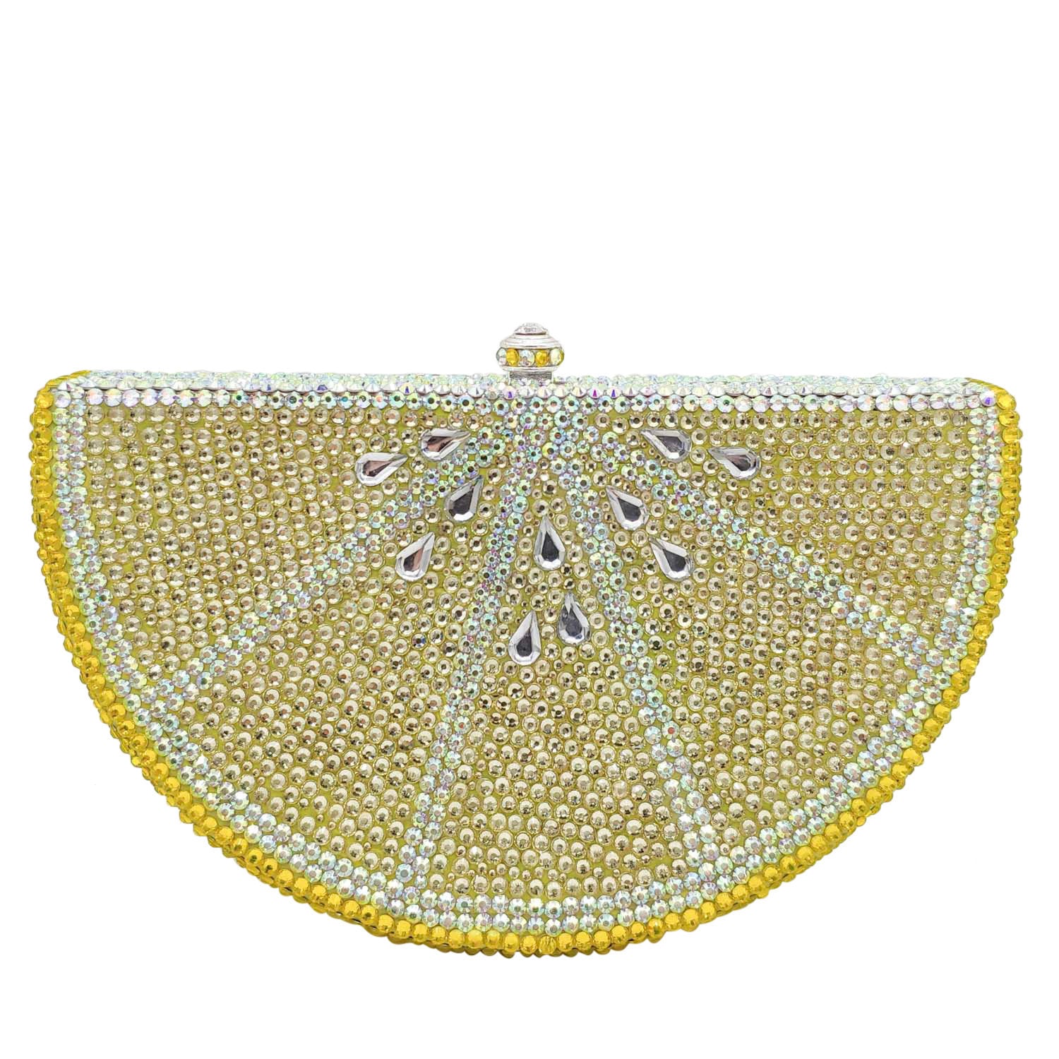 Women's Rhinestone Flat Bottom Party Clutch Bag 17x6x10cm