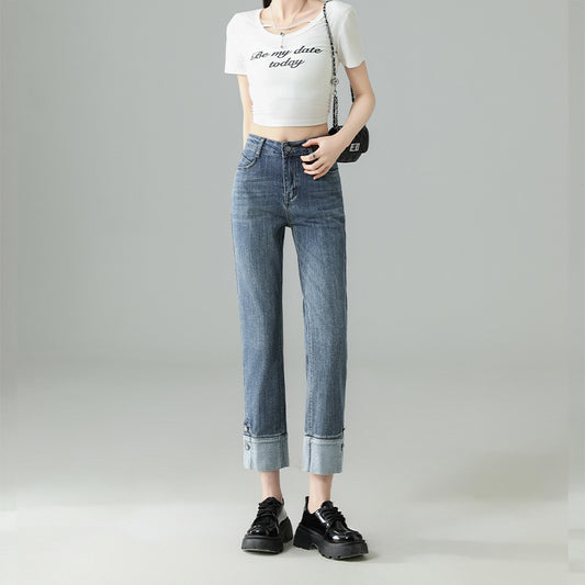 Fashion Women's Ankle-length Straight-leg Pants
